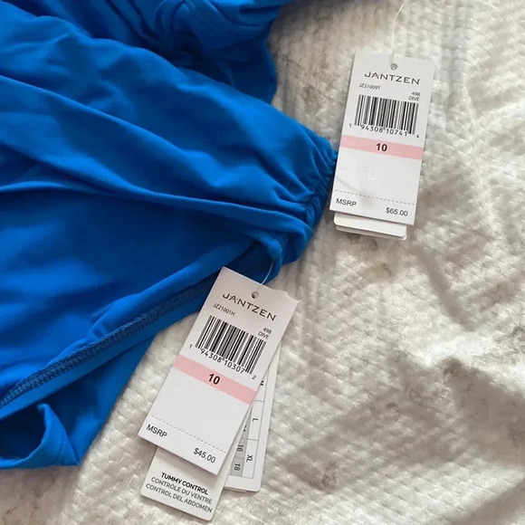 Royal Blue Jantzen Tankini Swimsuit Set Size 10 - Picture 7 of 9